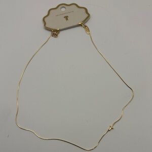 Anthropologie 14k Gold plated Monogram Necklace